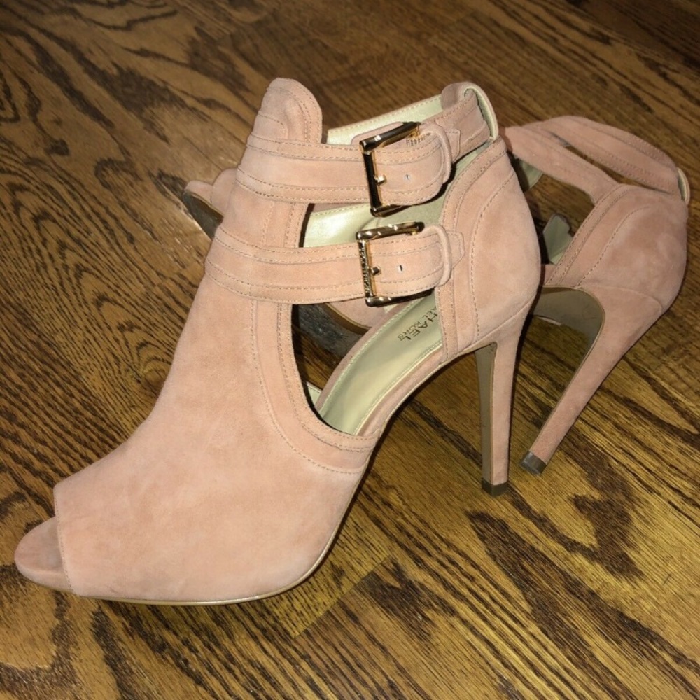 Like New Michael Kors Open-Toe Bootie Heels